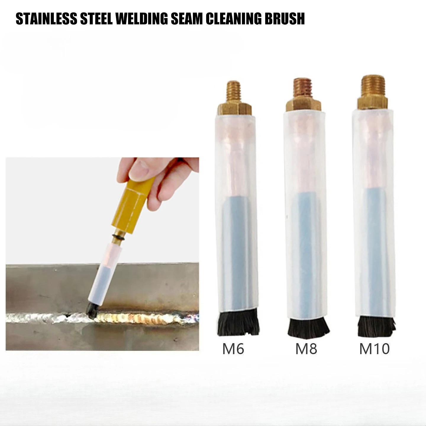 1PCS Copper and Carbon Fiber Weld Cleaning Brush for Cleaning and Passivation of Welds in TIG WIG MIG MAG Welding Processes