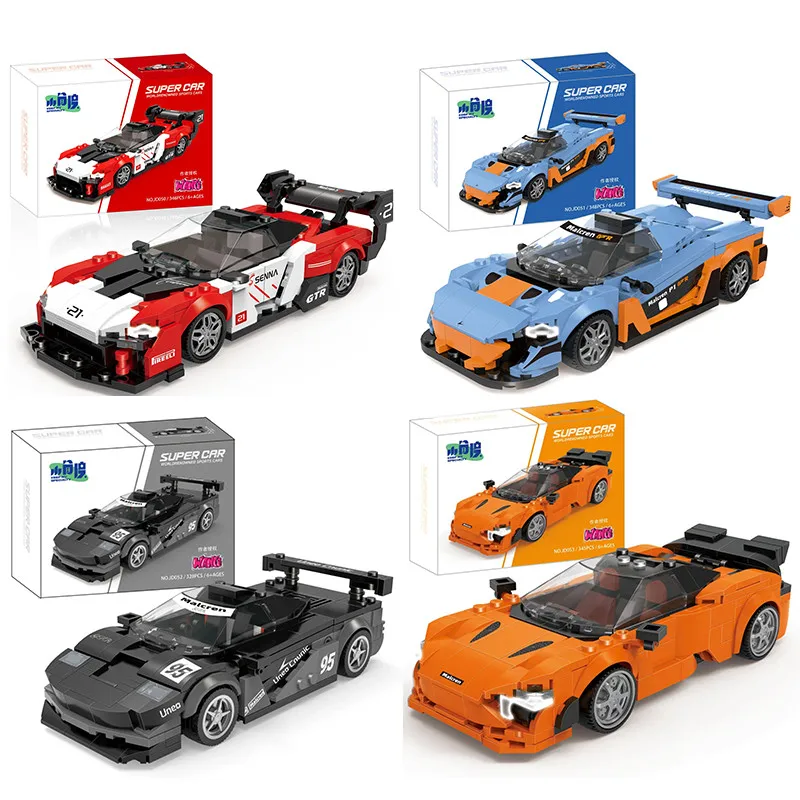 11 Types Speed Champions Car Hypercar Building Blocks MOC Construction Bricks Famous Sport Vehicle Toys Gift For Children Kids