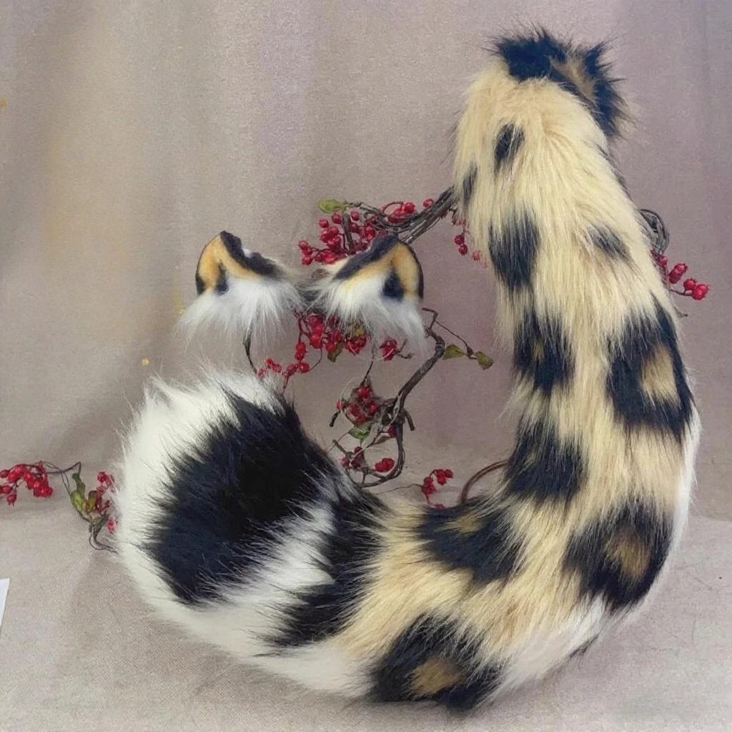 Nieuwe Luipaard Grote Katten Halloween Prop Hoofdband Kat Oren Staart Cosplay Dierlijke Oren Staart Set Hoofddeksels Kawaii Lolita