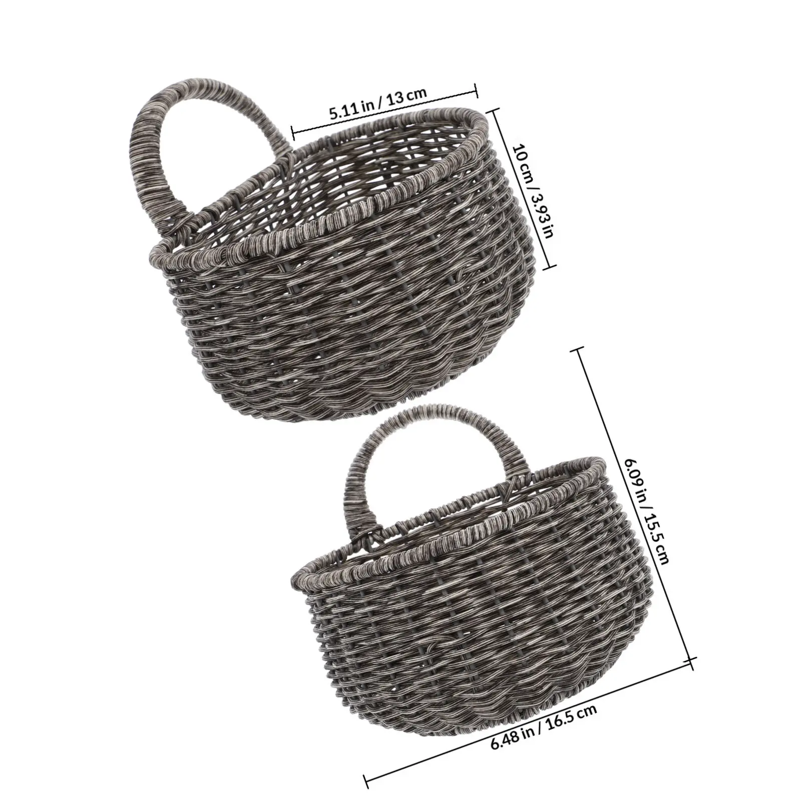 Woven Hanging Basket For Kitchen Storage Vegetable Fruit Organizer Garlic Ginger Holder Wall Mount Rattan Basket Home