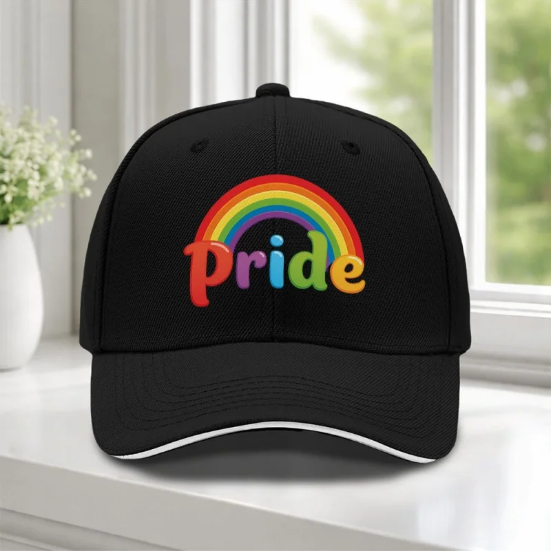 Rainbow Pride Adjustable Duckbill Baseball Cap – Lightweight Unisex Hat for Festivals, Weddings, Golf, Cycling & Outdoor