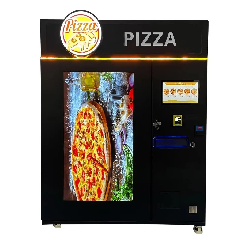 Customized 2023 AI Pizza Vending Machine With Baking System And Heating System Ready To Bake Pizza Mate Pre-made Pizza Vending