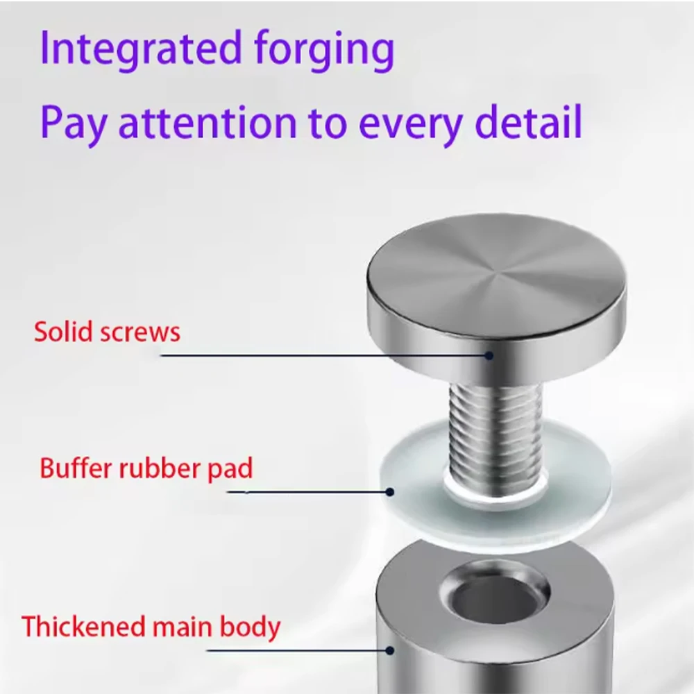 4pcs Billboard Fixing Screws Dia12/16/19/25/30/40mm Stainless Steel Advertising Standoffs Pin Nails Hardware Nail Glass Fastener
