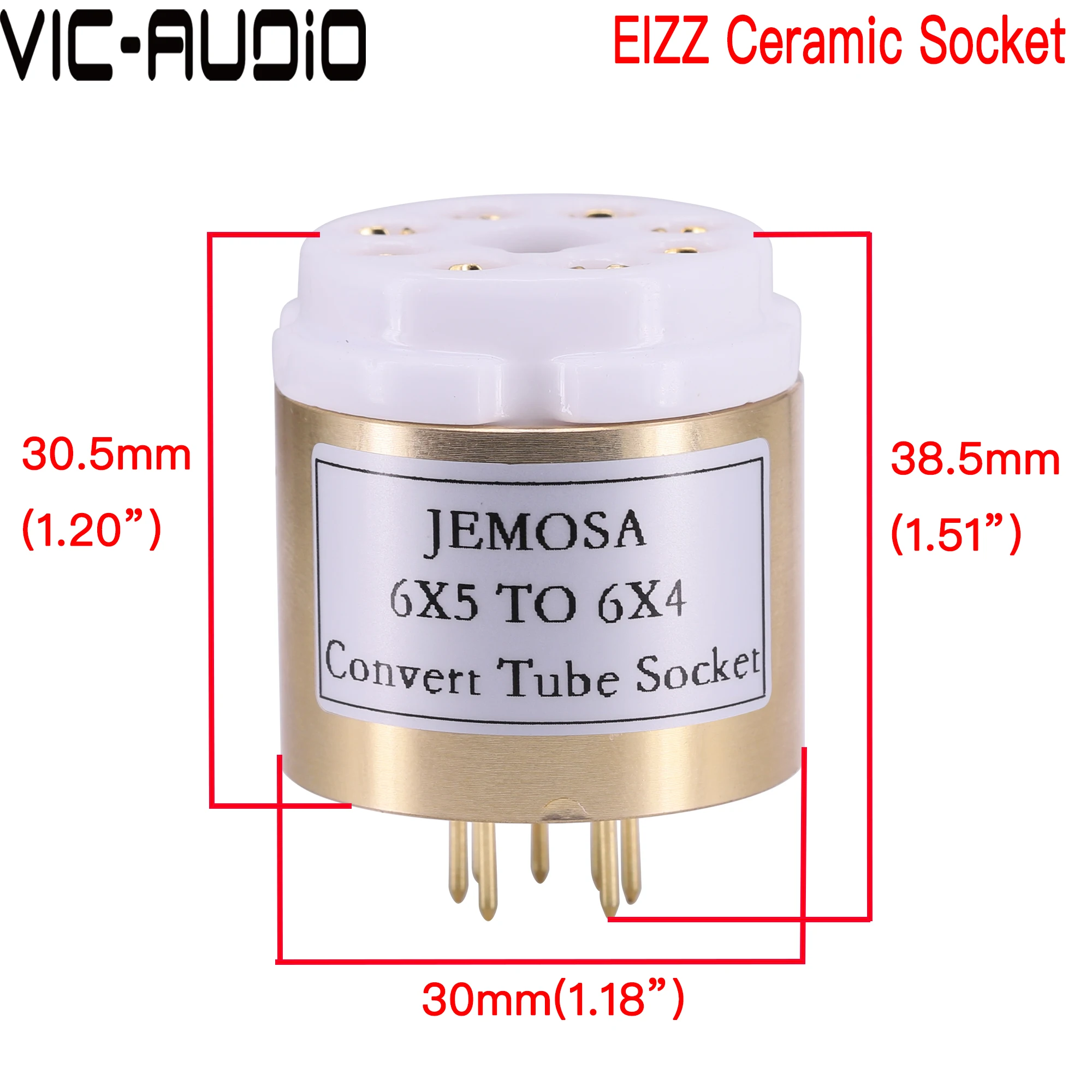 1PC 8Pin TO 7Pin Tube Socket 6X5G 6Z5P 6X5 TO 6X4 EZ90 Tube  DIY HIFI Audio Amplifier Tube Socket Adapter Converter