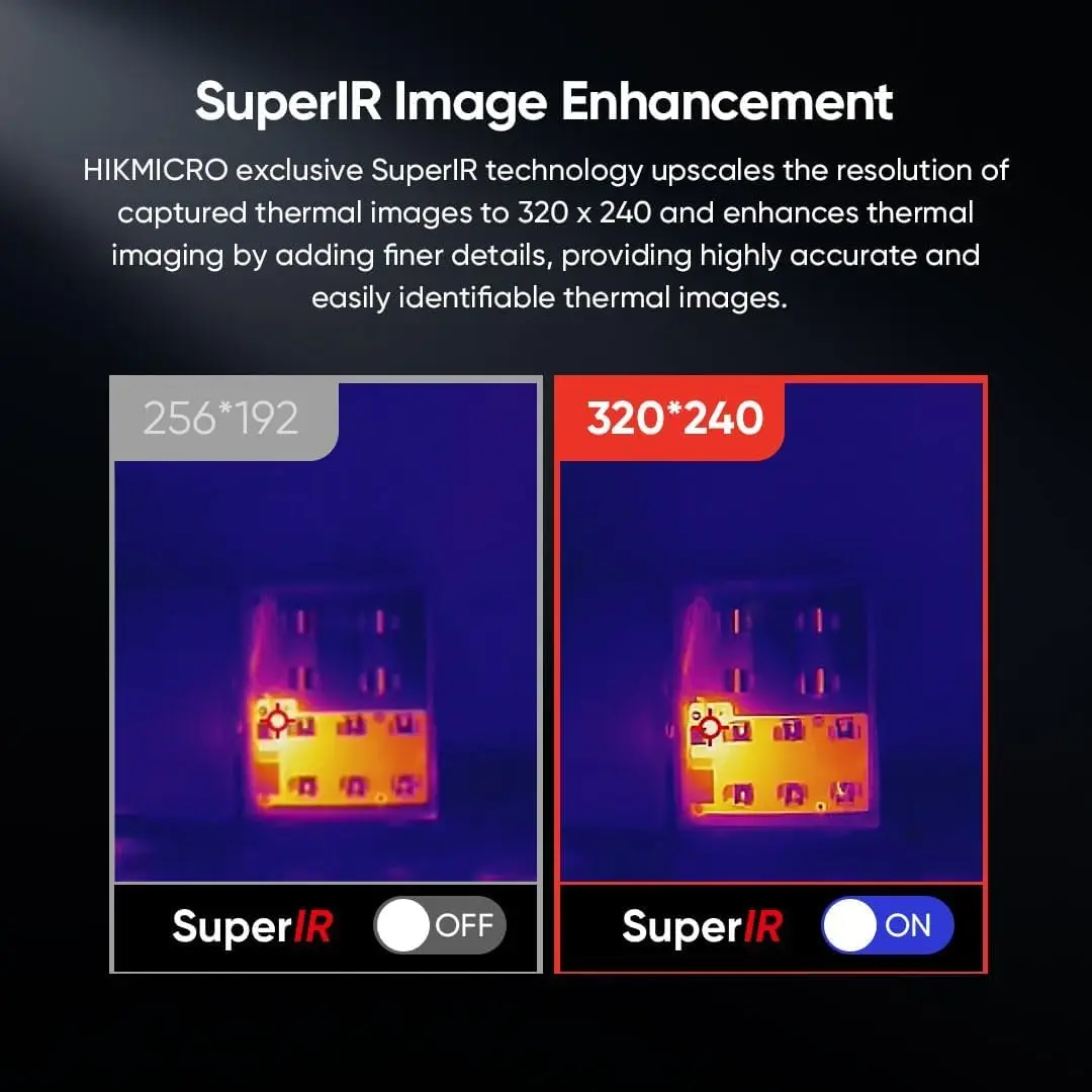 Thermal Camera 256 x 192 IR Resolution, Thermal Imaging Camera with WiFi, 3.2" LCD Screen, 25Hz Refresh Rate, Handh