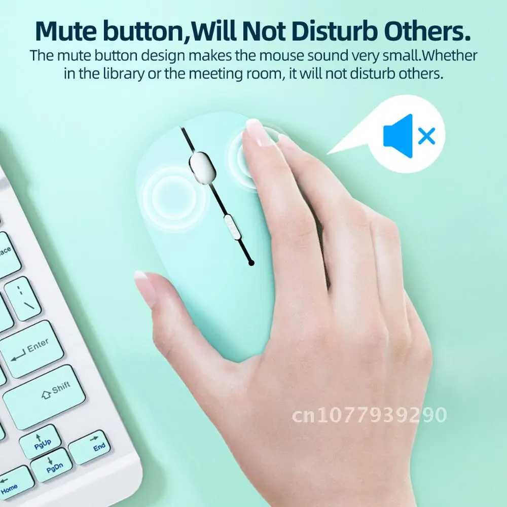 

Newest Bluetooth Mouse Wireless Mute மவுஸ் For Laptop Computer PC Mini Ultra-Thin Single-Mode Battery Silent சுட்ட Mice Wireless