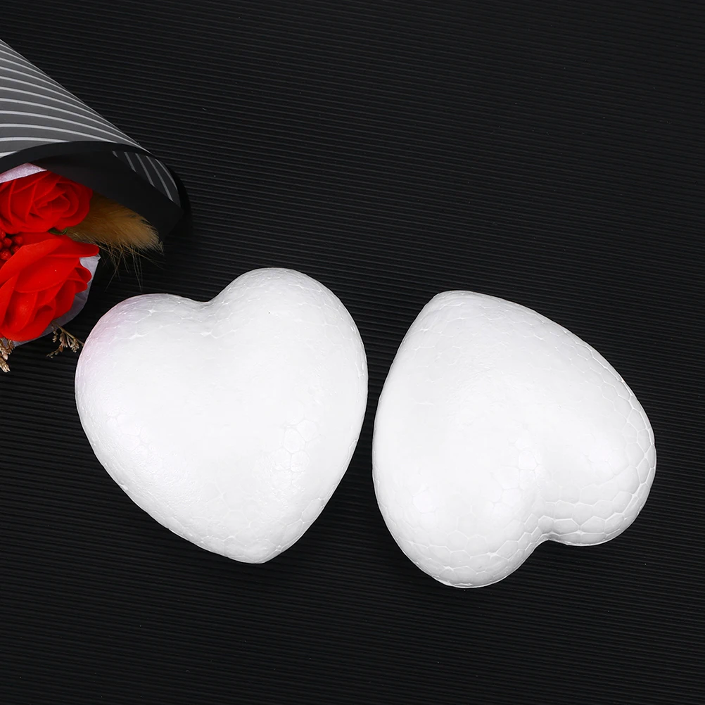 

24 Pcs Peach Heart Foam Decoration Valentine's Day Crafts Styroporherzen Heart-shaped DIY Centerpieces Bastelschaum Klein