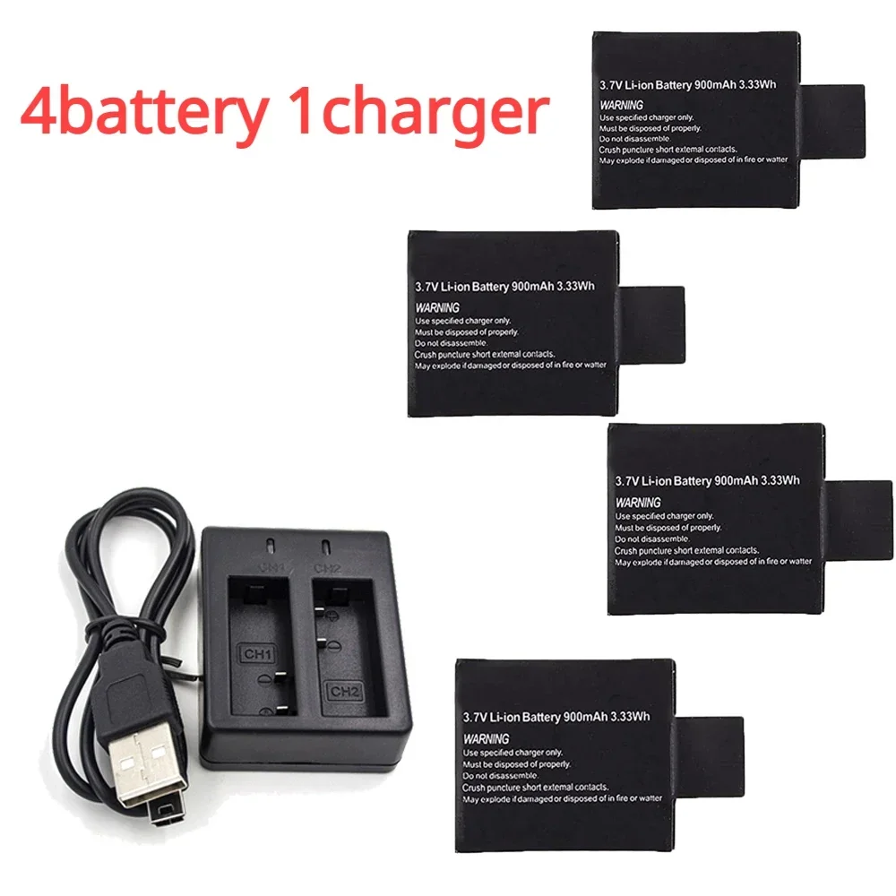 GJUELIRRA 3,7 V 900 mAh wiederaufladbarer Li-Ionen-Akku für SJ4000 SJ5000 SJ6000 WIFi SJCAM Sport Action Kamera DV SJ dedizierter Akku 5