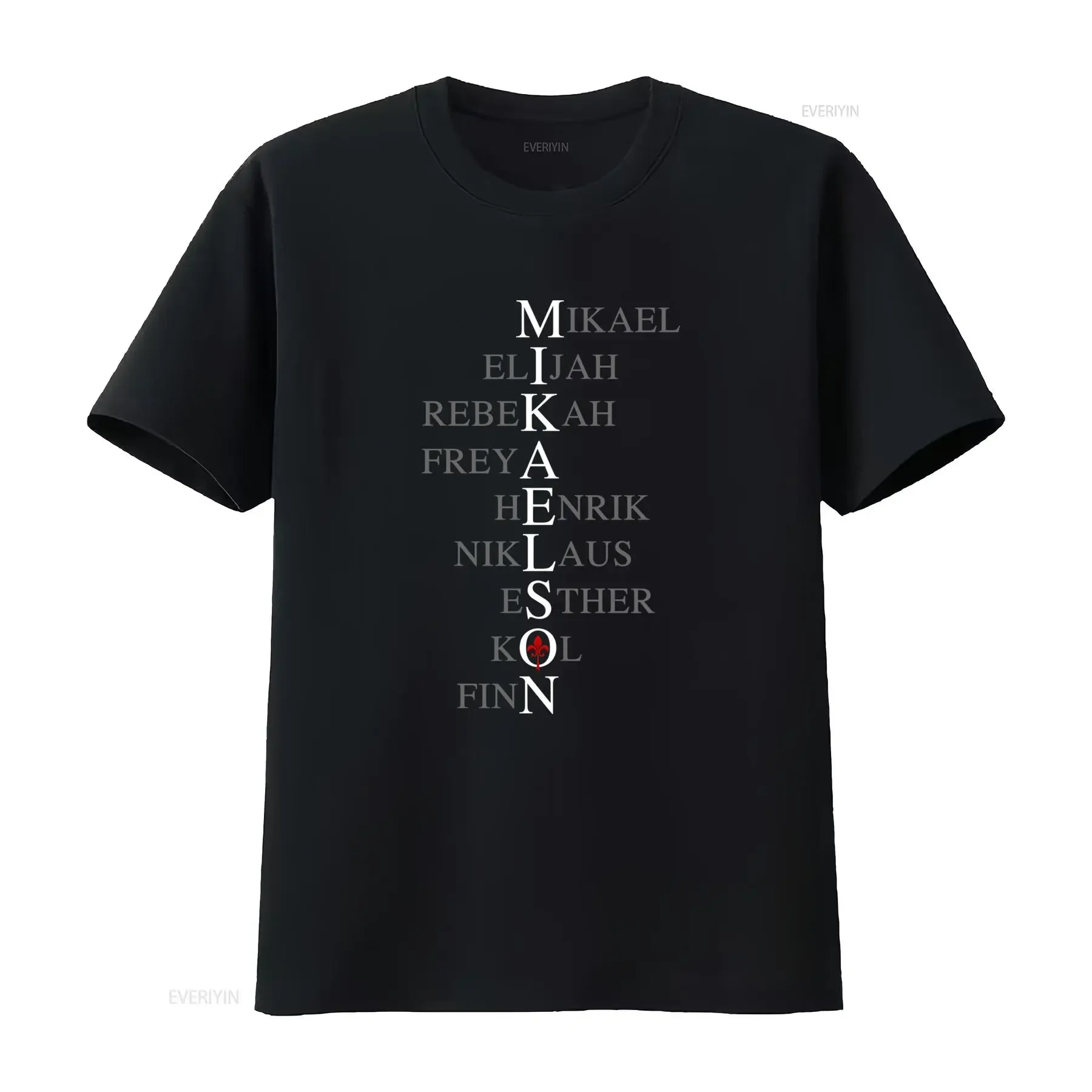 Men'S Vampire Diaries TV Show Inspired T Shirt with Damon Elena Stefan Caroline Matt Rebekah Jeremy Bonnie Tyler Klaus vintage