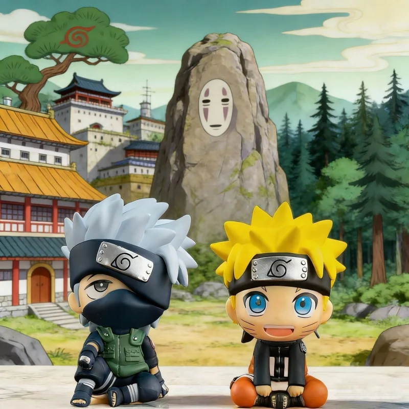 Naruto Anime Figur Sasuke Kakashi Itachi 9cm PVC Q-Version Statue Modell für Zimmer Schlafzimmer Dekoration Geschenk – Detail 4