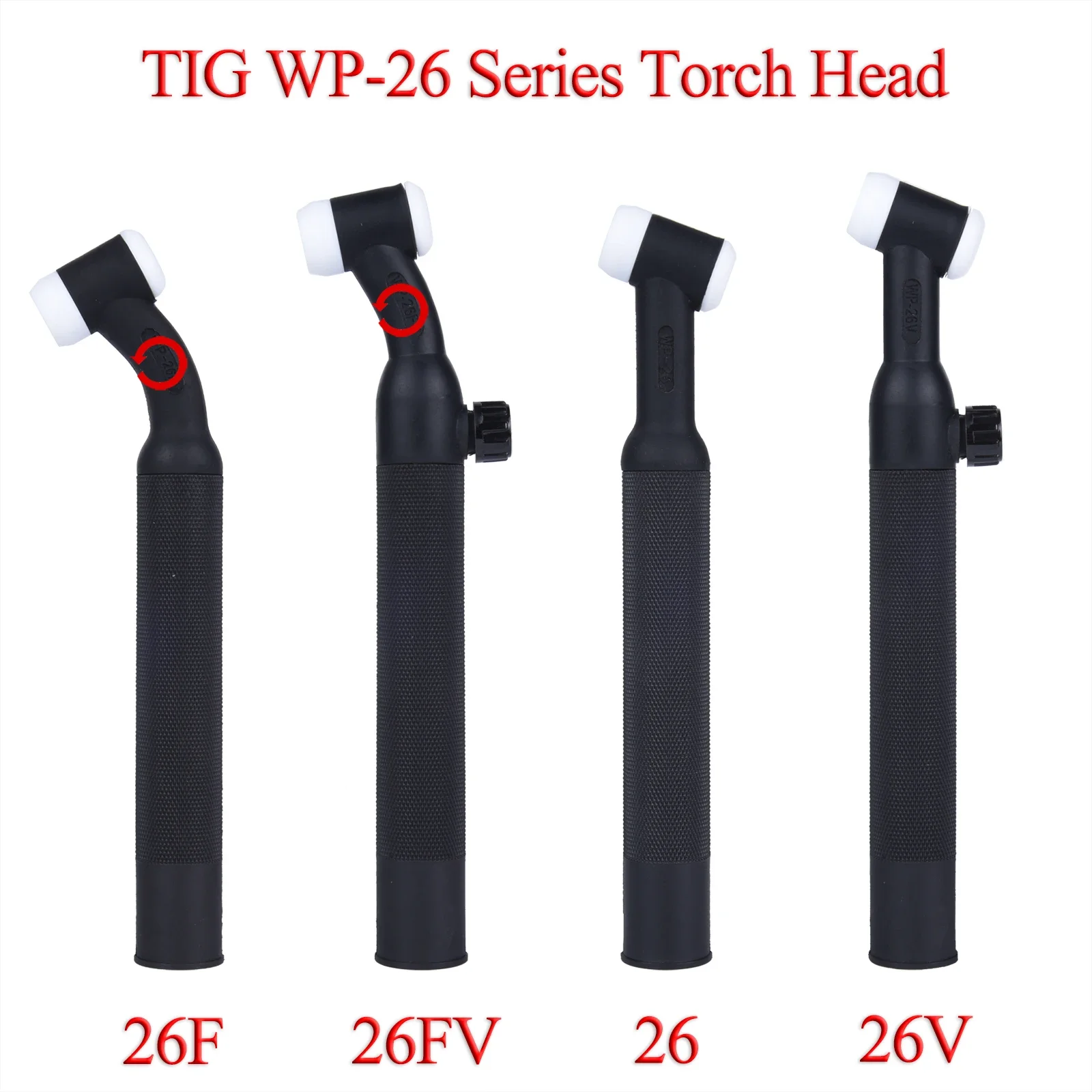 

WP26 WP26F WP26V WP26FV WP26P SR26 SR26F SR26V SR26FV TIG Torch Body Dual Insulator Gasket Flex Head Valve 250AMP Air Cooled