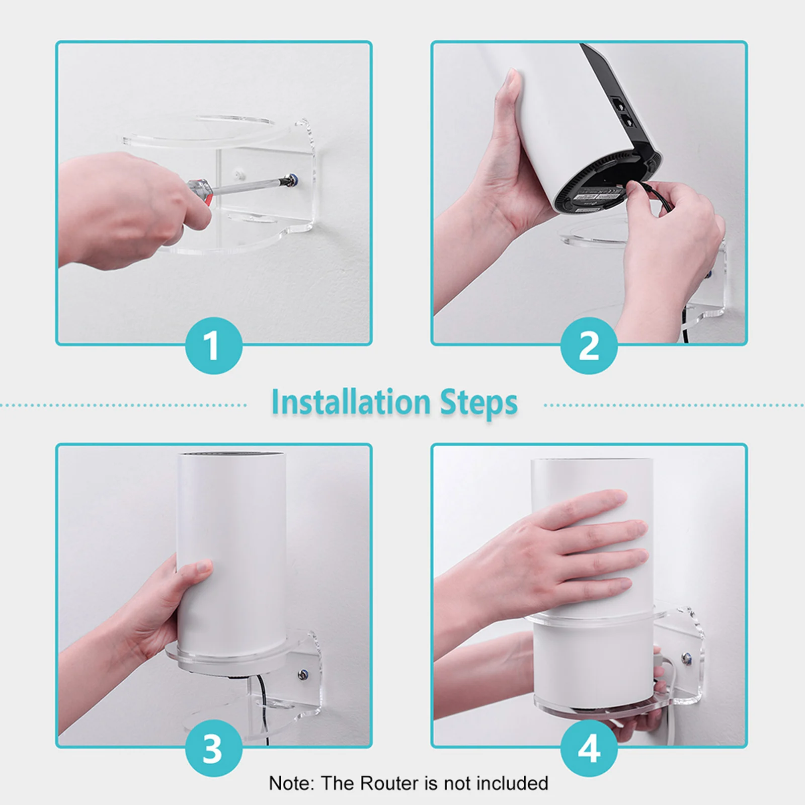 Compatible with TP-Link Deco M4 Mesh WiFi Wall Mount Sturdy Mount Bracket Compatible with TP-Link Deco M4/S4/P9