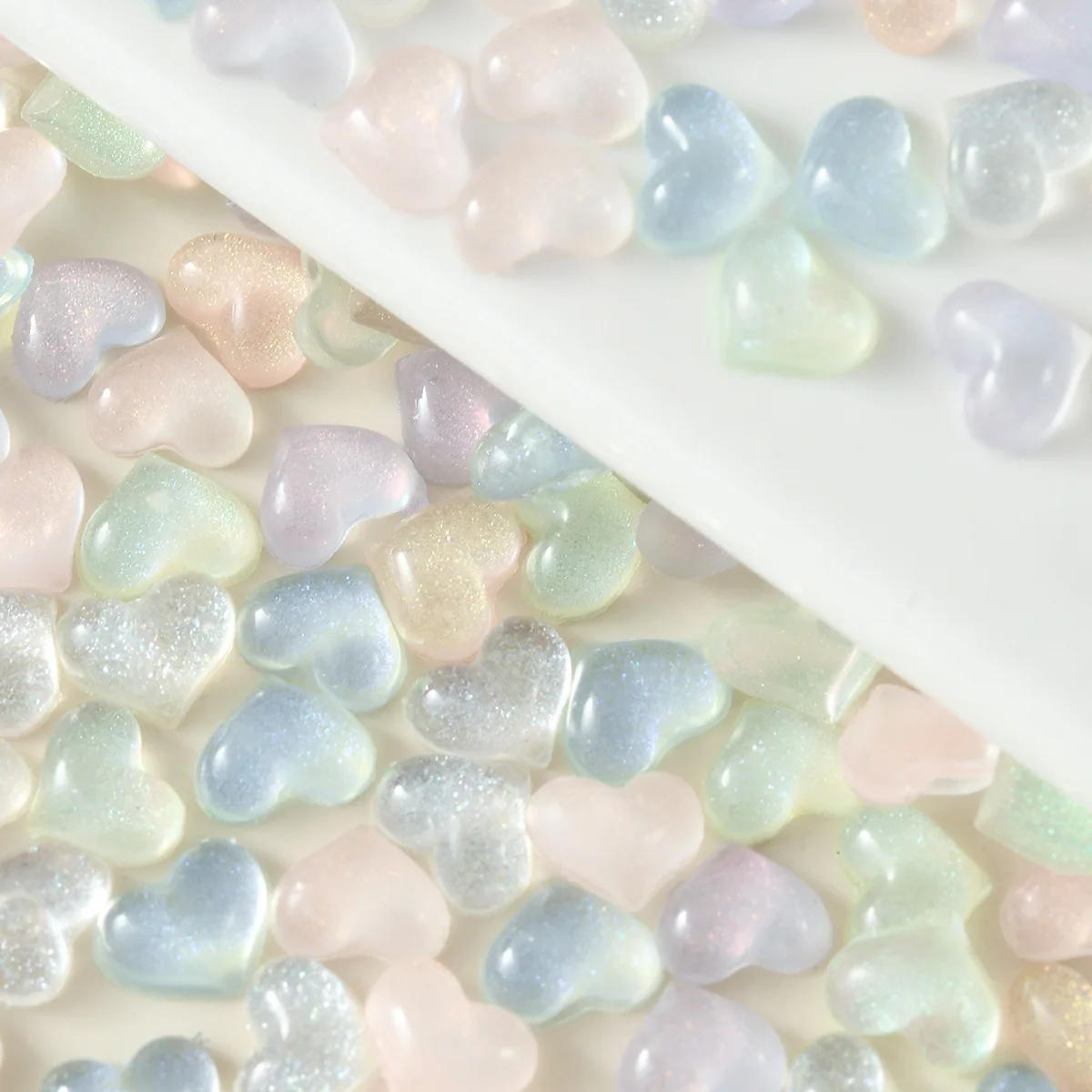 IJs door hart onderdelen nagel kunst decoratie Kawaii 3D glanzende liefde hars manicure charme steentjes DIY nagels tips cijfers ontwerp