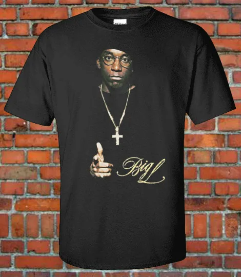 BIG-L duży obraz okładka albumu Rap Hip Hop raper 90s Retro Vintage T Shirt B