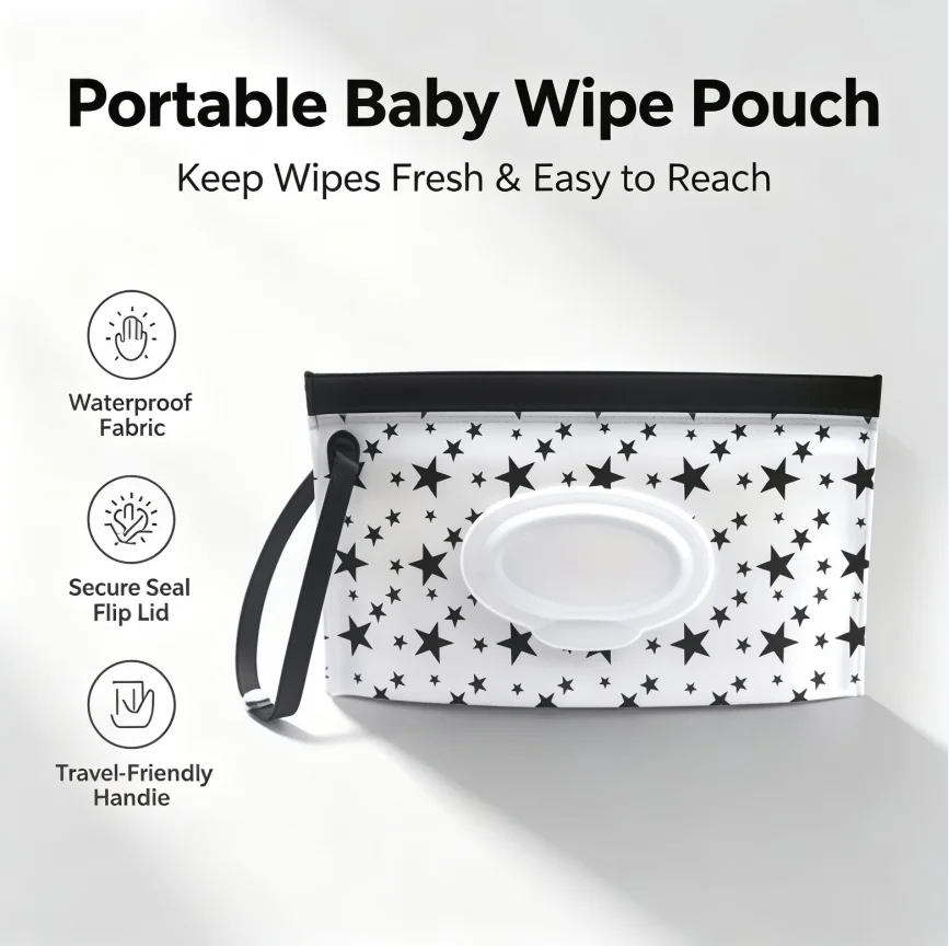2Pack Portable Baby Wipe Dispenser Lightweight Travel Wet Wipe Holder Reusable Wipes Dispenser Cases for On-the-Go view 5