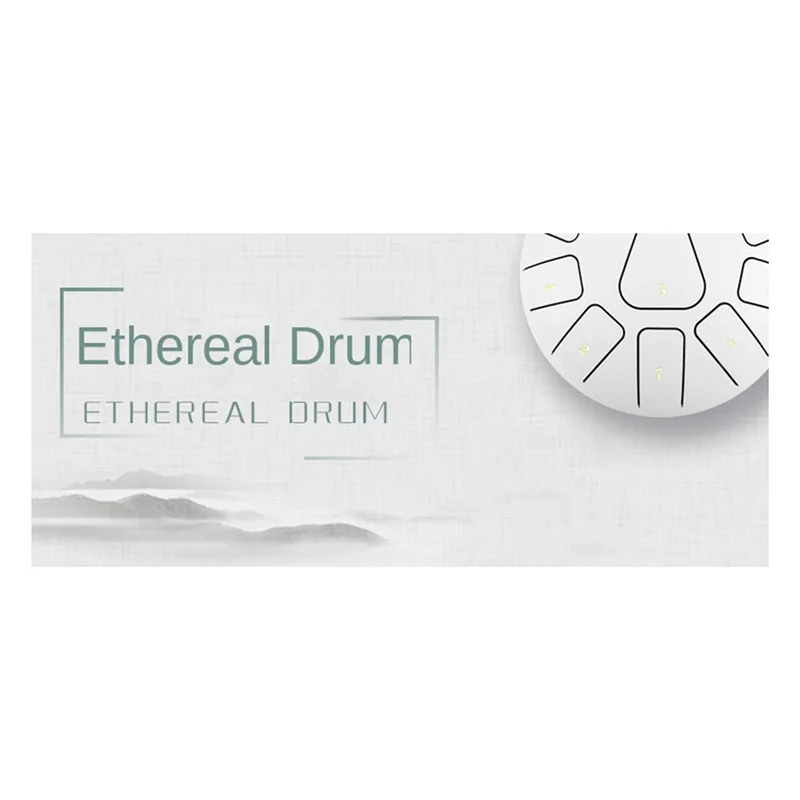 

ABJM-8 Inch Steel Tongue Drum, 11 Note Tambourine With Drumsticks And Finger Picks For Meditations Tambourine Instrument