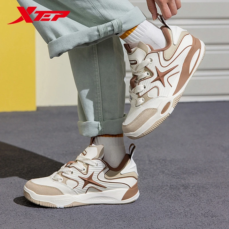 Xtep Harness Plus Skateboarding Shoes For Women 2024 Autumn Fashion Comfortable Support Wear-Resistant Sneakers 976318310006