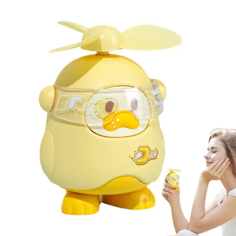 Portable Fan Duck Design Rechargeable Mini Fan Pocket Fan Portable With Lanyard Cute Small Fan Battery Operated Fan Powered