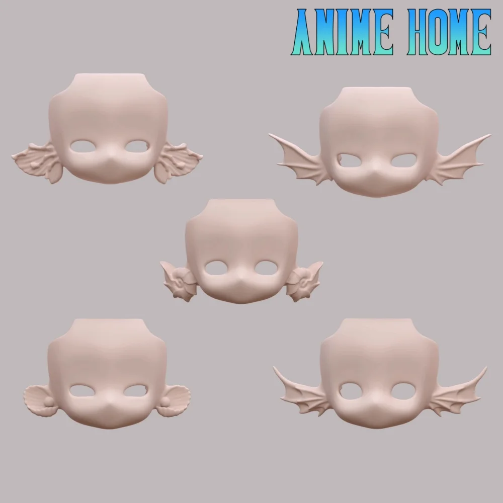 

BJD Face Original Handmade OB11 Blank Face Plate Alternate Mermaid Face Expression Cosplay Gift