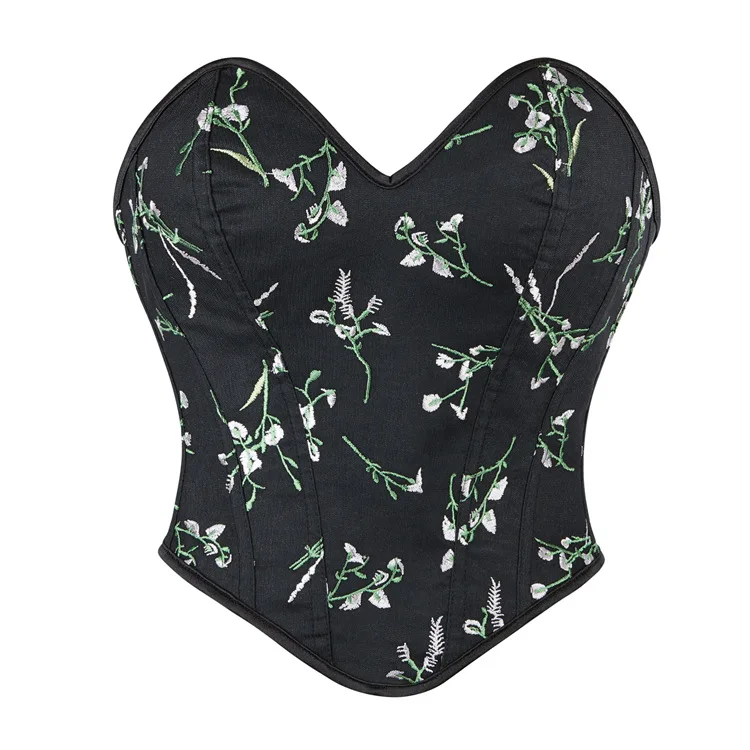 

Женские корсеты с завышенной талией, укороченные топы на шнуровке, формирователь тела, черный жилет с принтом