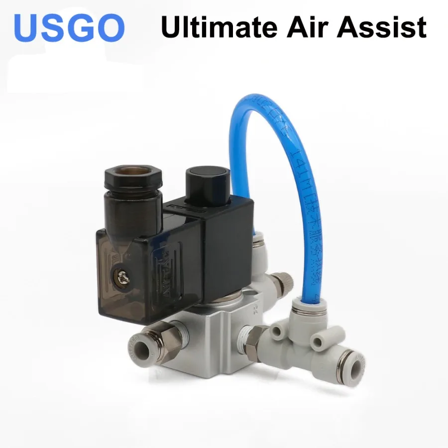 USGO Ultimate Air Assiast Set Pneumatic Solenoid Value Relay 6mm For CO2 Laser Cutting And Engraving Machine