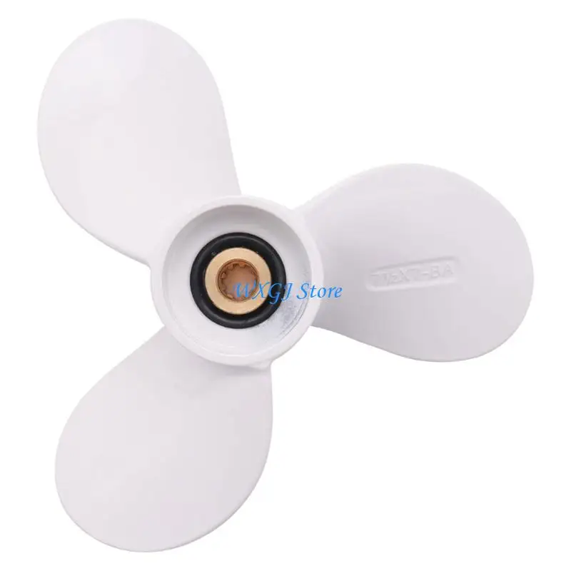 

37JE Aluminum 3 Blade 7 1 2x7 Marine Propeller Having 9 Splines For 4 6 Power Motors