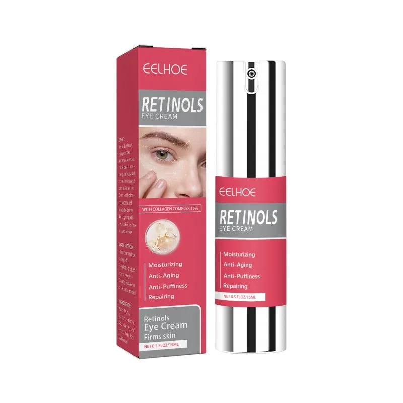 Crema de ojos con Retinol, antiarrugas, líneas finas, elimina las ojeras, elimina la hinchazón, blanquea la piel de los ojos, CUIDADO HIDRATANTE