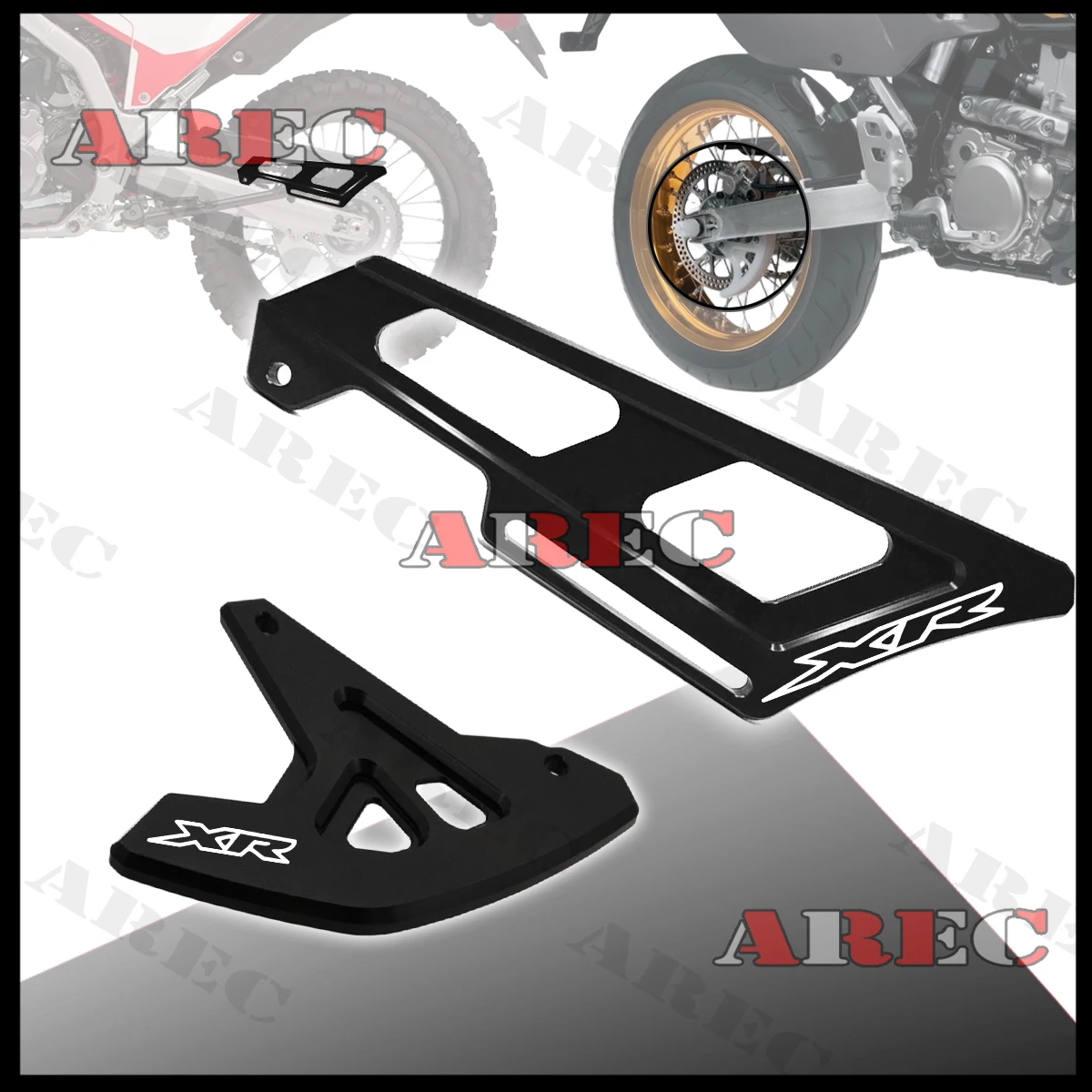 

XR LOGO Motorcycle Rear Brake Disc Guard Cover Chain Cover Accessories For Honda XR650L XR 650L 1993-2024