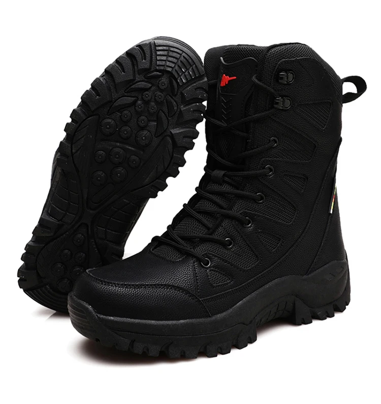 Winter Männer Motorrad Taktische Stiefel Frauen Lace Up Armee Wüste Damen Komfortable Klettern Wanderschuhe Anti-Slip Jagd Stiefel – Detail 26
