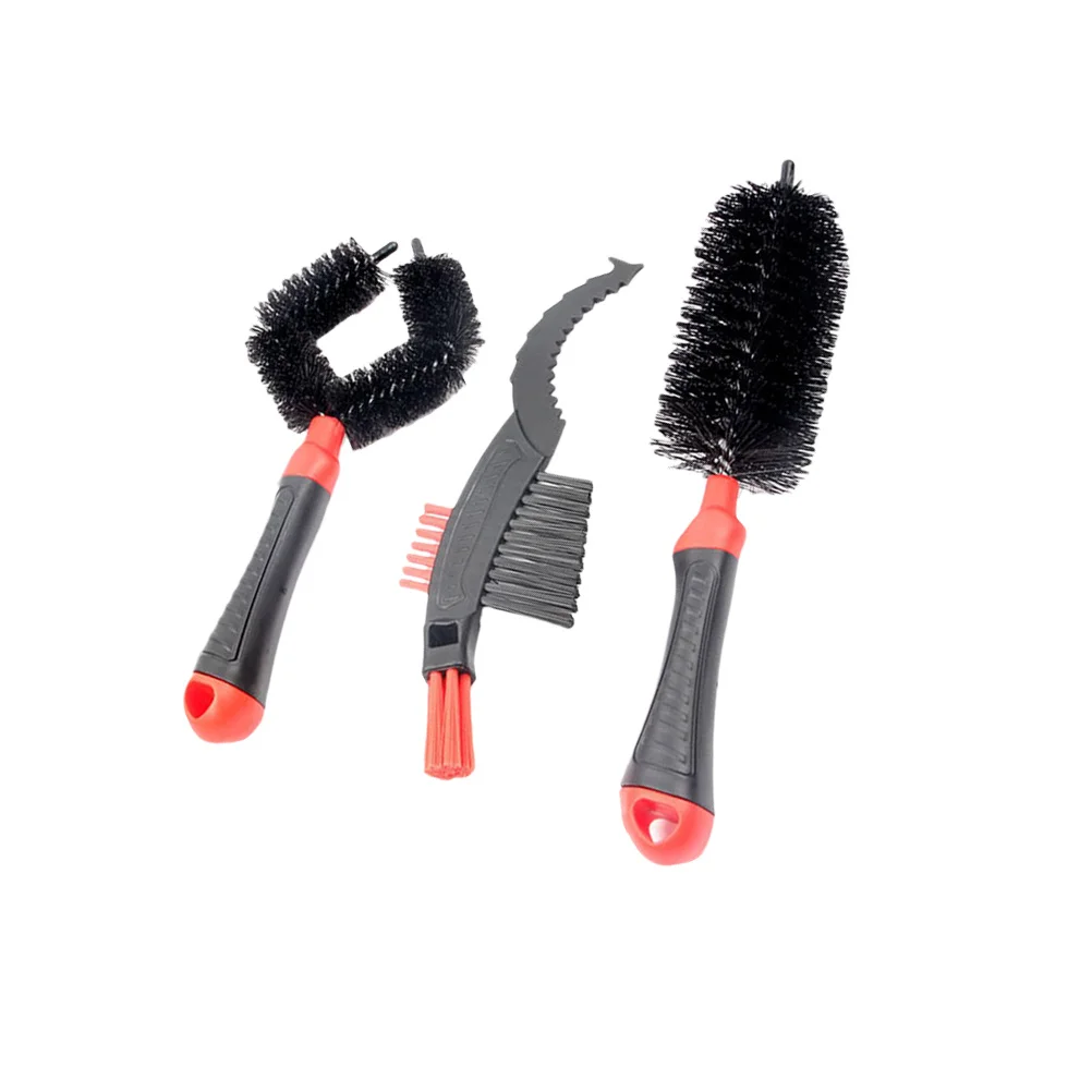 

3pcs 3 In 1 Chain Brush Set For Bike Durable Lightweight Portable Cleaning Tool For Bicycle Chain Tire Cleaner Ride Maintenance