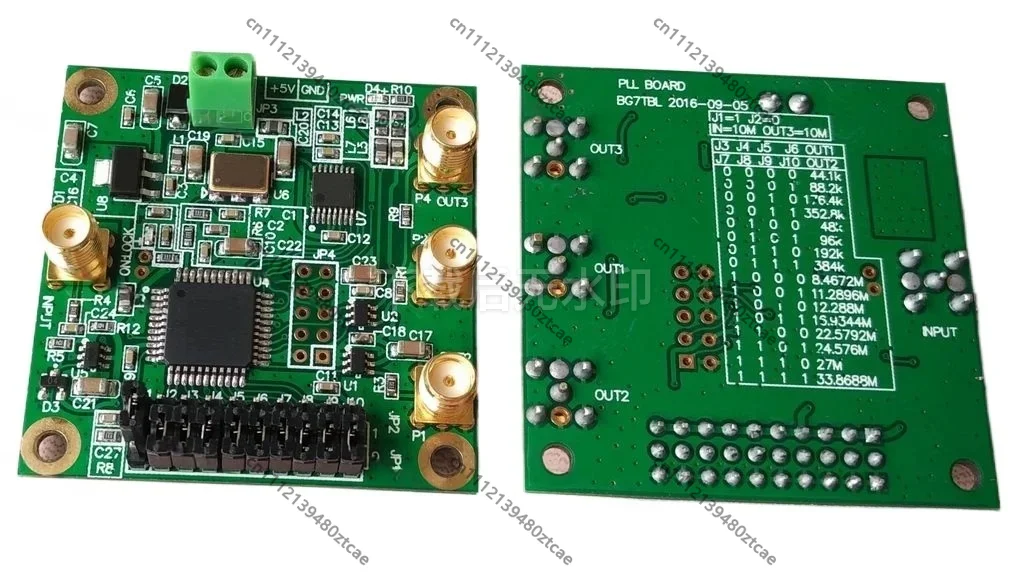 Board with 44.1K/8.4672M/10M Input Frequency, 44.1K-33.8688M Adjustable Output Frequency for Audio Electronic Equipment