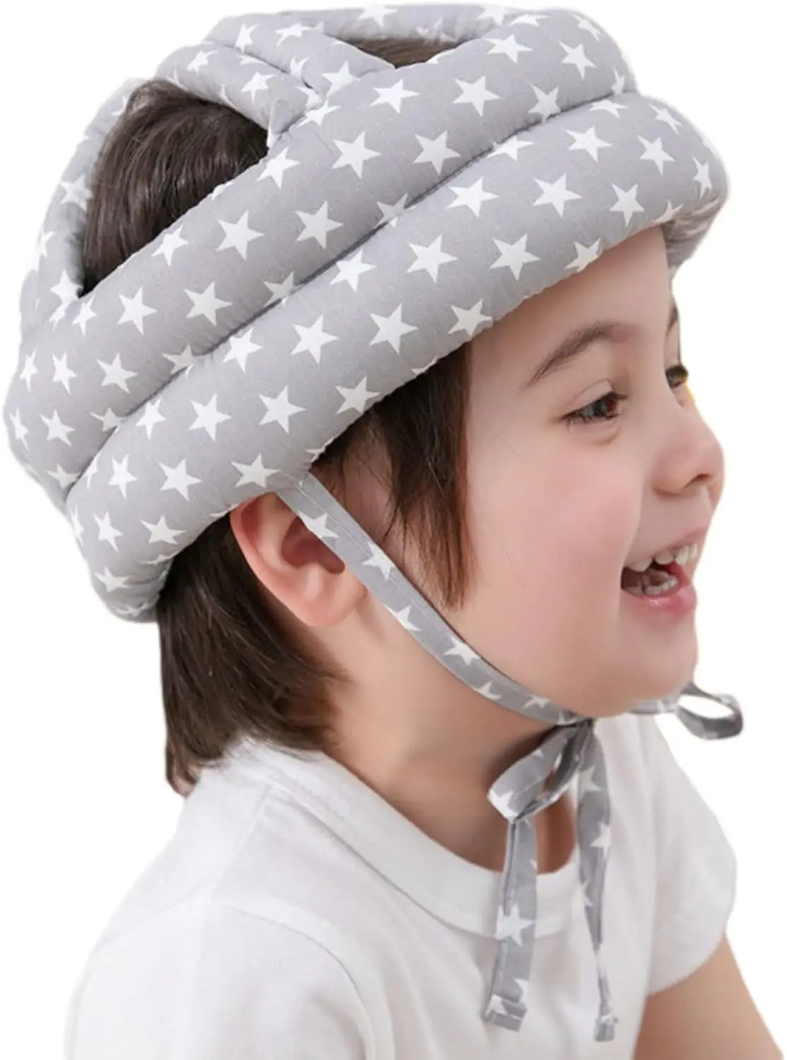 Infant Baby Soft No Bumps Head Protective Hat Adjustable Head Cushion Bumper Bonnet for Crawling Walking