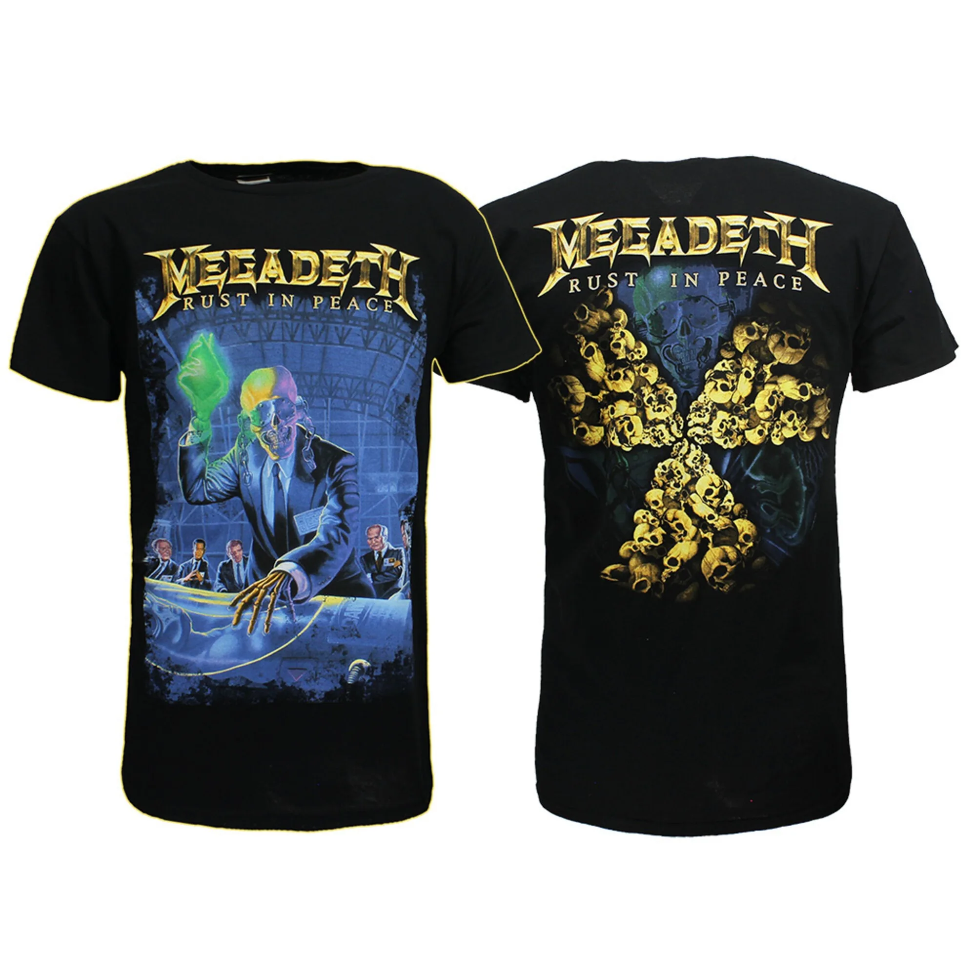 

Megadeth Rest in Peace T-Shirt Men's and Women's Short Sleeve Vintage Band Y2k Brand T-shirt Summer Tops Men Clothing Streetwear