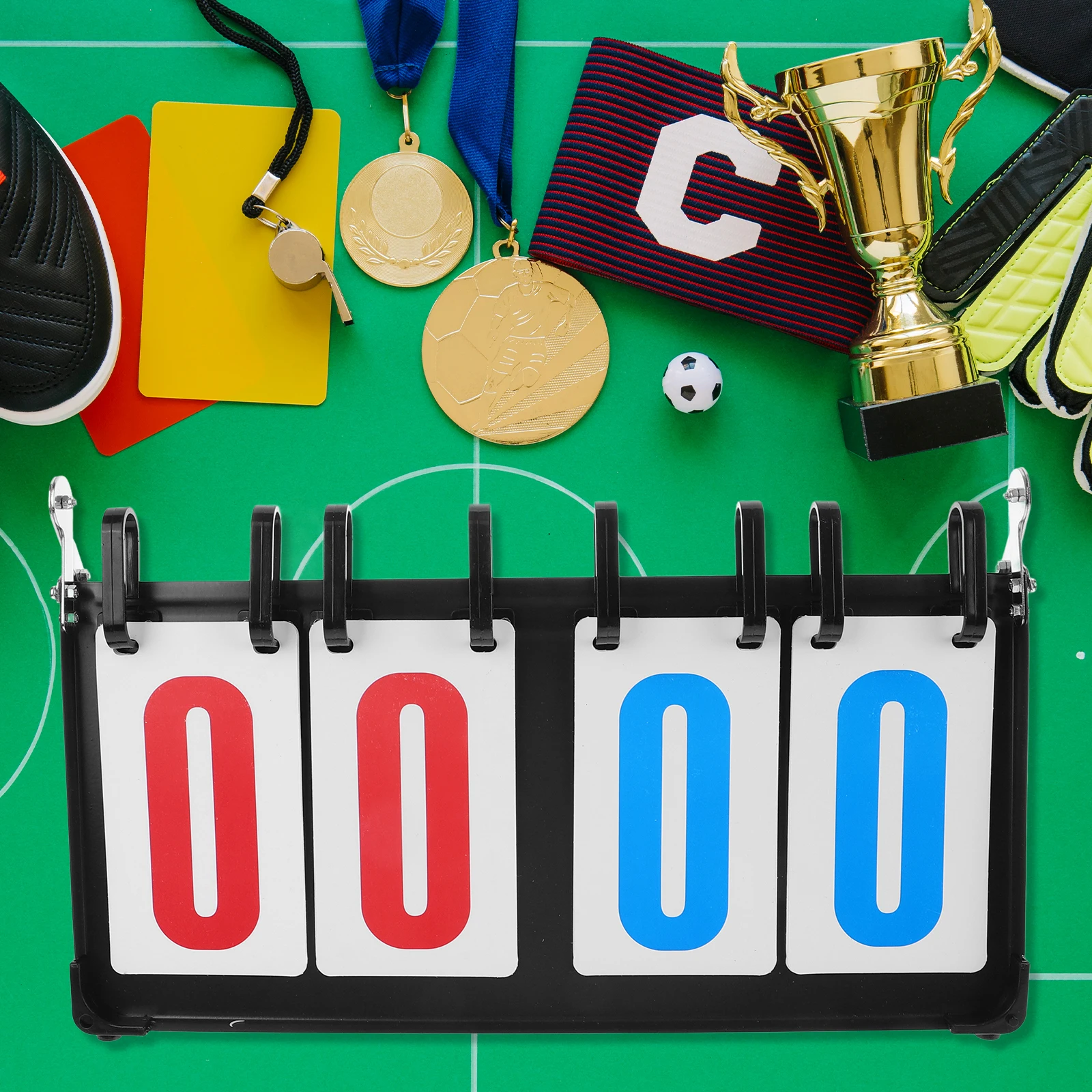 

Flip Scoreboard for Basketball Game Portable PVC Plastic Digital Reusable Tennis Scorekeepers Sports Competition Accessory Easy