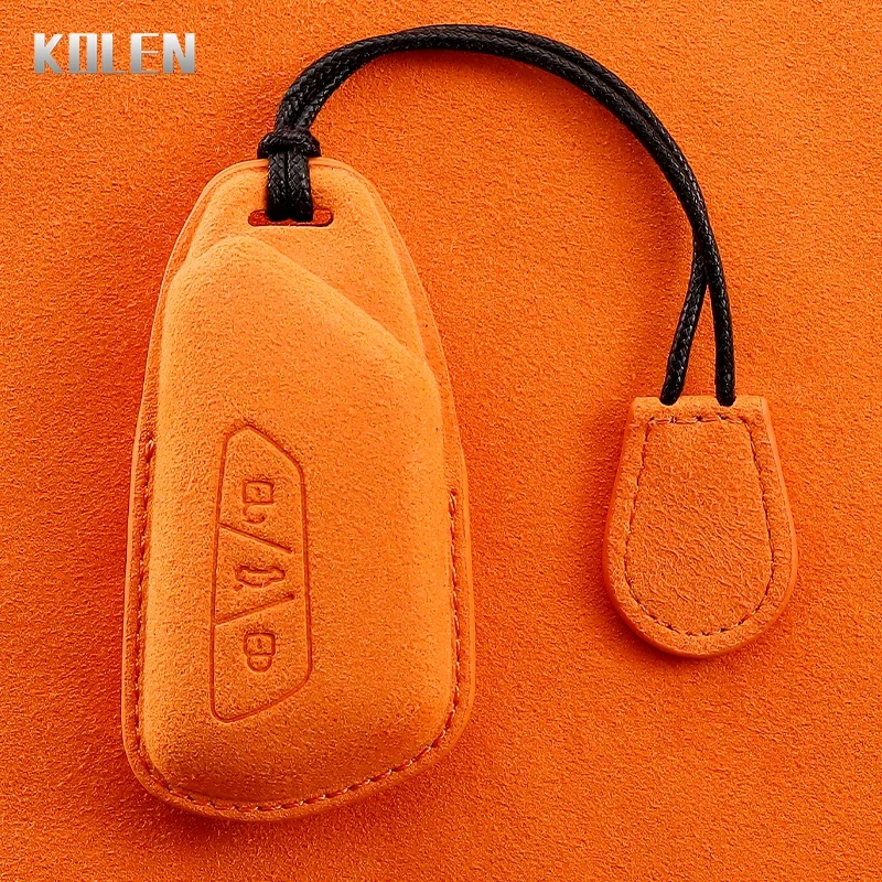 

Leather Car Remote Key Case Cover Shell For VW Volkswagen Golf 8 2020 Skoda Octavia A8 2021 SEAT Leon MK4 Key Protective Holder