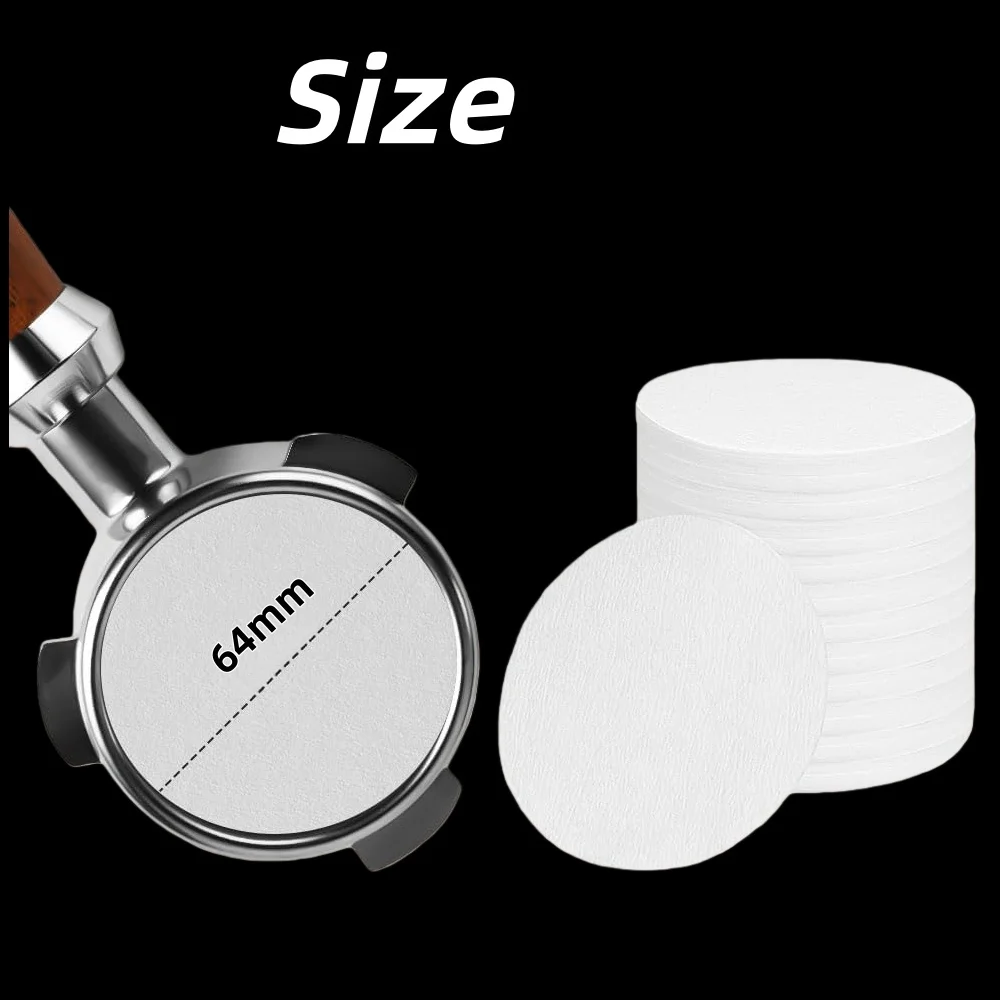 حزمة من 200 ورق فلتر قهوة اسبريسو 64 ملم مع ماكينة صنع القهوة Aeropress فلتر ورق القهوة لصانع القهوة