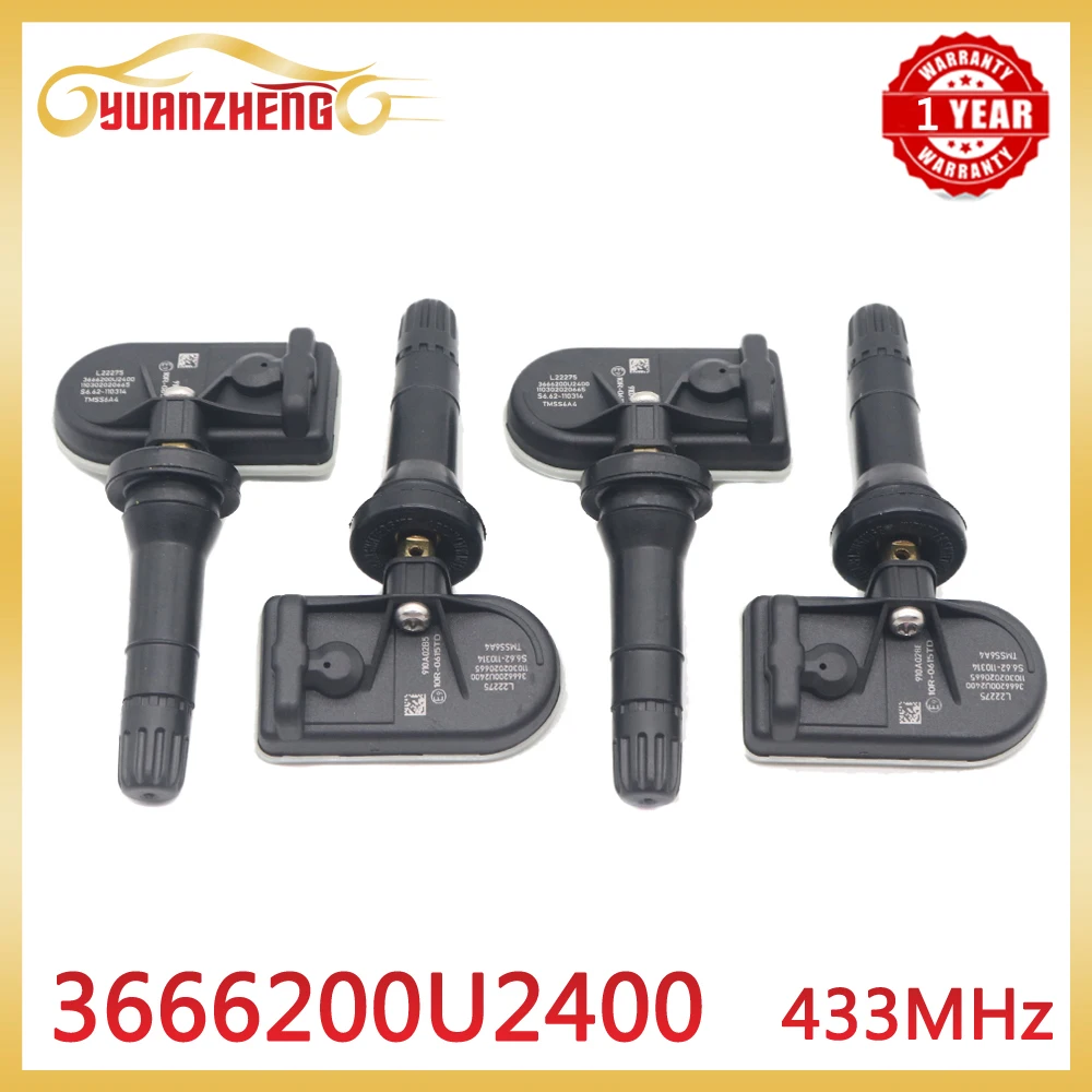 Car TPMS Tire Pressure Monitor Systems Sensor For JAC A5 PLUS QX PHEV Yiwei 3 EV3 E30X Sehol A5/Yao/QX/X6 433MHZ 3666200U2400