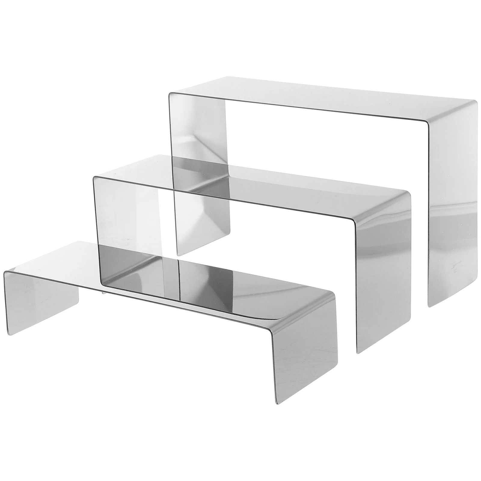 

3 Pcs Stainless Steel Shoe Rack Showcase Holder Sturdy Shoes St Bracket ganizer For Home Shop Store Display Cabinet