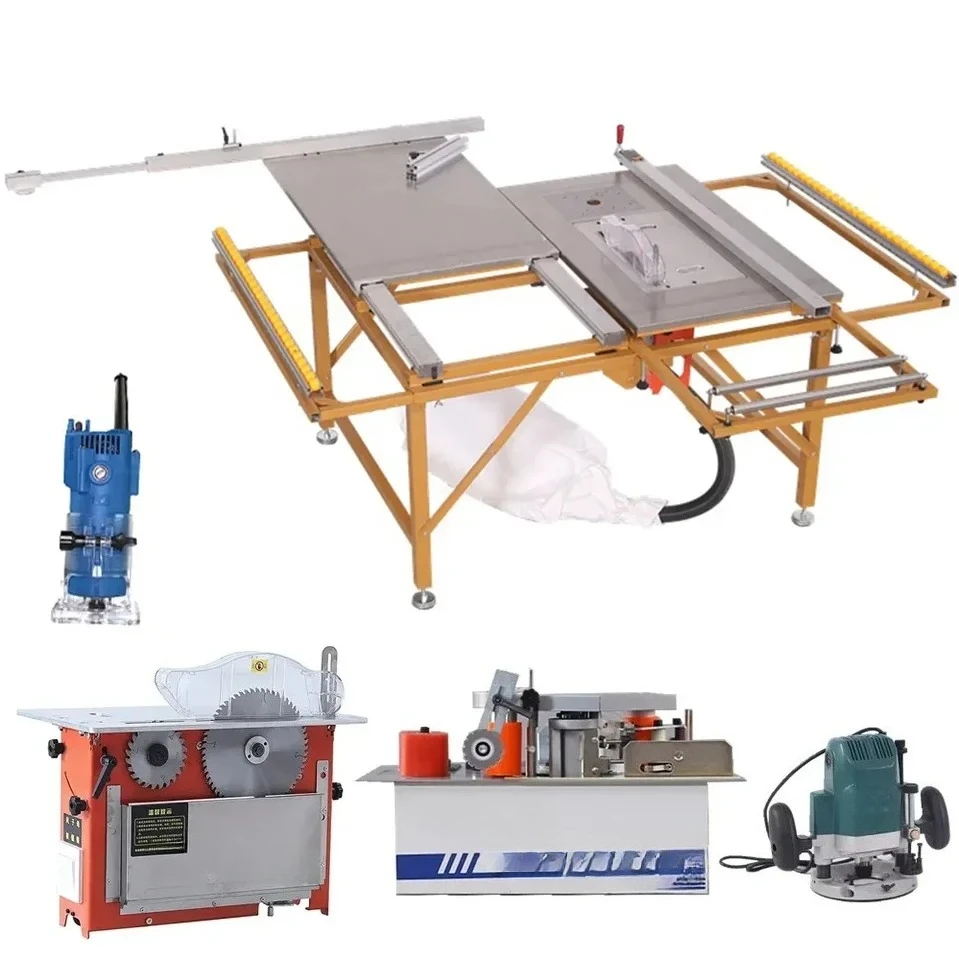 

Portable Multifunctional Sliding Table Saw Woodworking Machine With Edgebanding Slotting Trimming