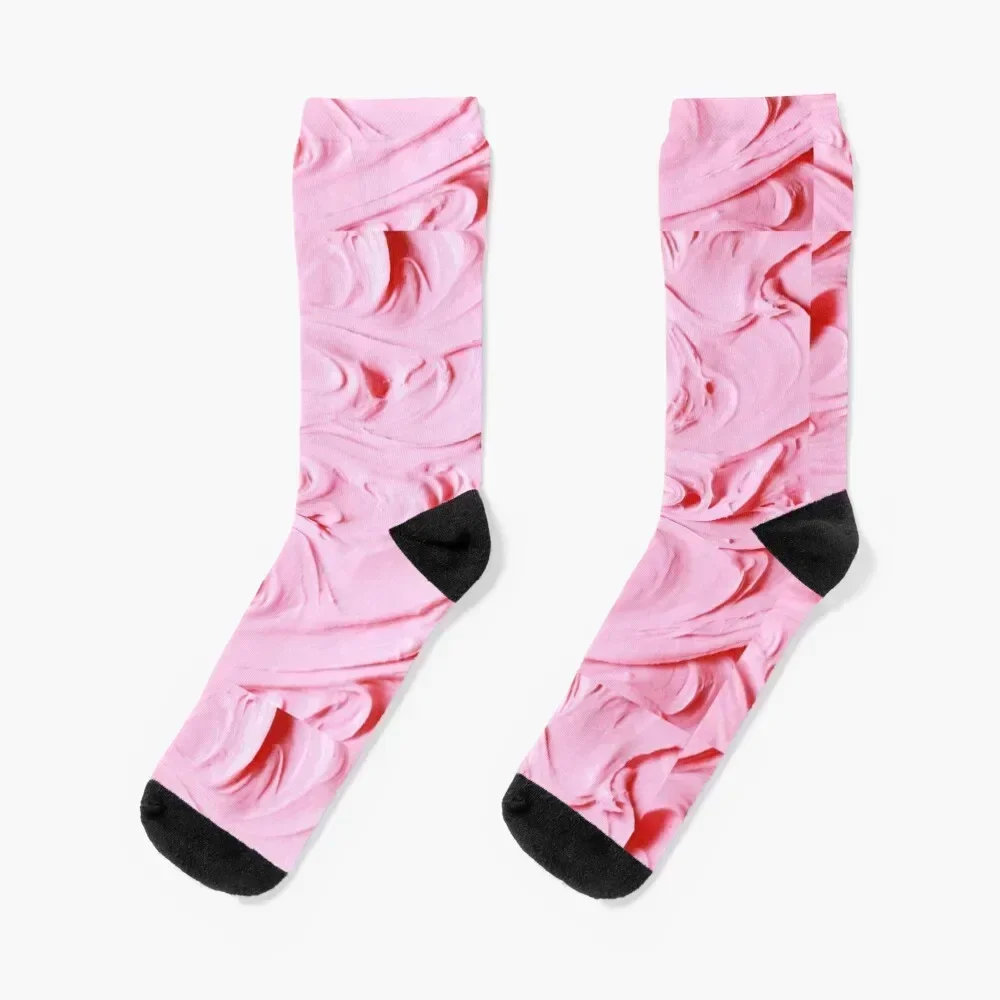 Delicious Pink Cake Frosting Socks retro Crossfit custom sports funny sock Socks Women's Men's