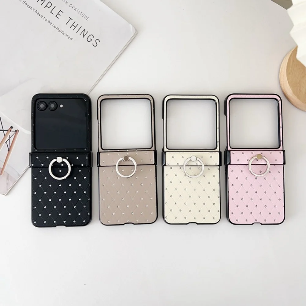 

Для Motorola Razr 60 50 40 Ultra 50 Ultra Роскошный чехол для телефона с бриллиантовым блестящим кольцом, деловой складной противоударный чехол, простой