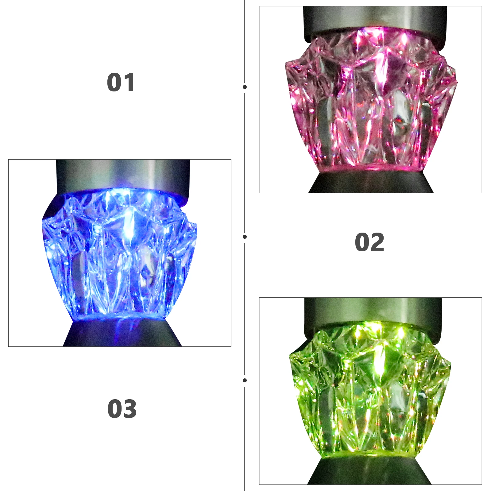 

4Pcs Solar Lights Diamond Shape Beautiful Ornament Garden Adornments Best Festival Gift Family Friends Solar Lamps