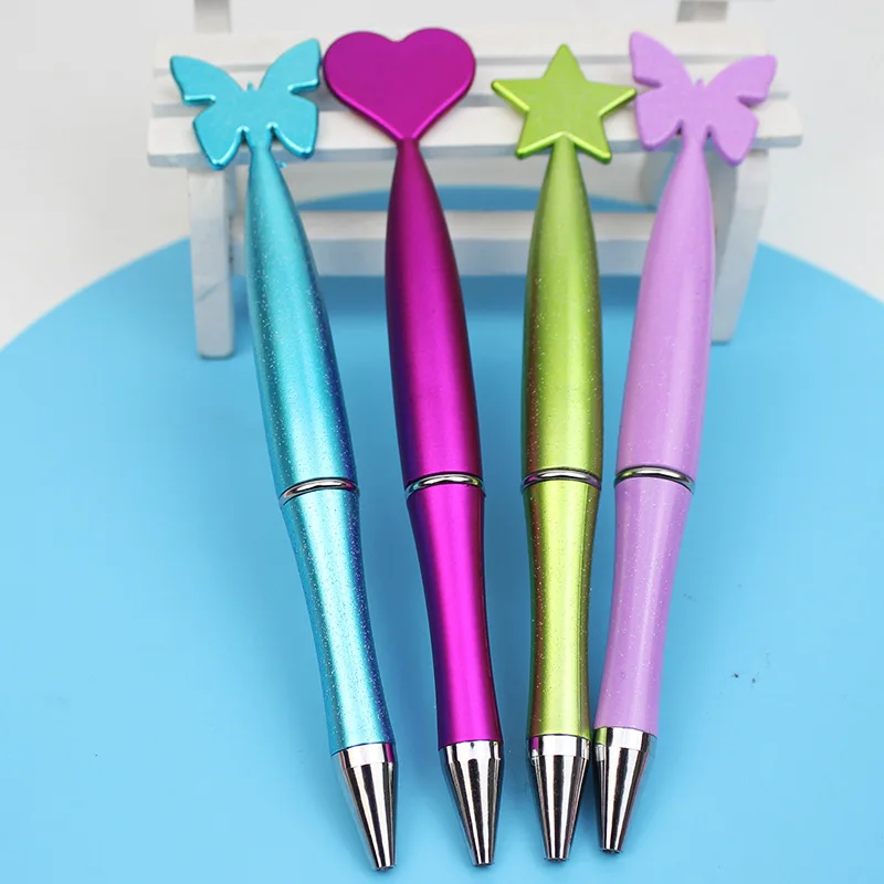 30PCS  Business ballpoint pen love butterfly star rotary ballpoint pen ballpoint pen rotary oil pen office supplies