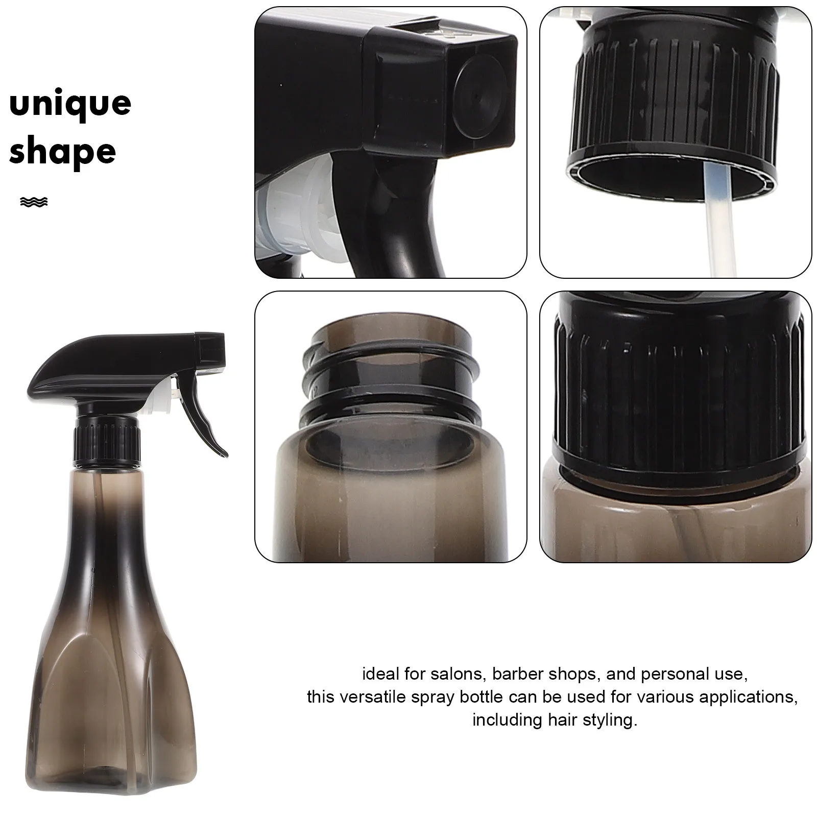 300Ml Spray Bottle for Hair Fine Mist Adjustable Nozzle Professional Salon and Barber Shop Use Multi-Functional Refillable Mist