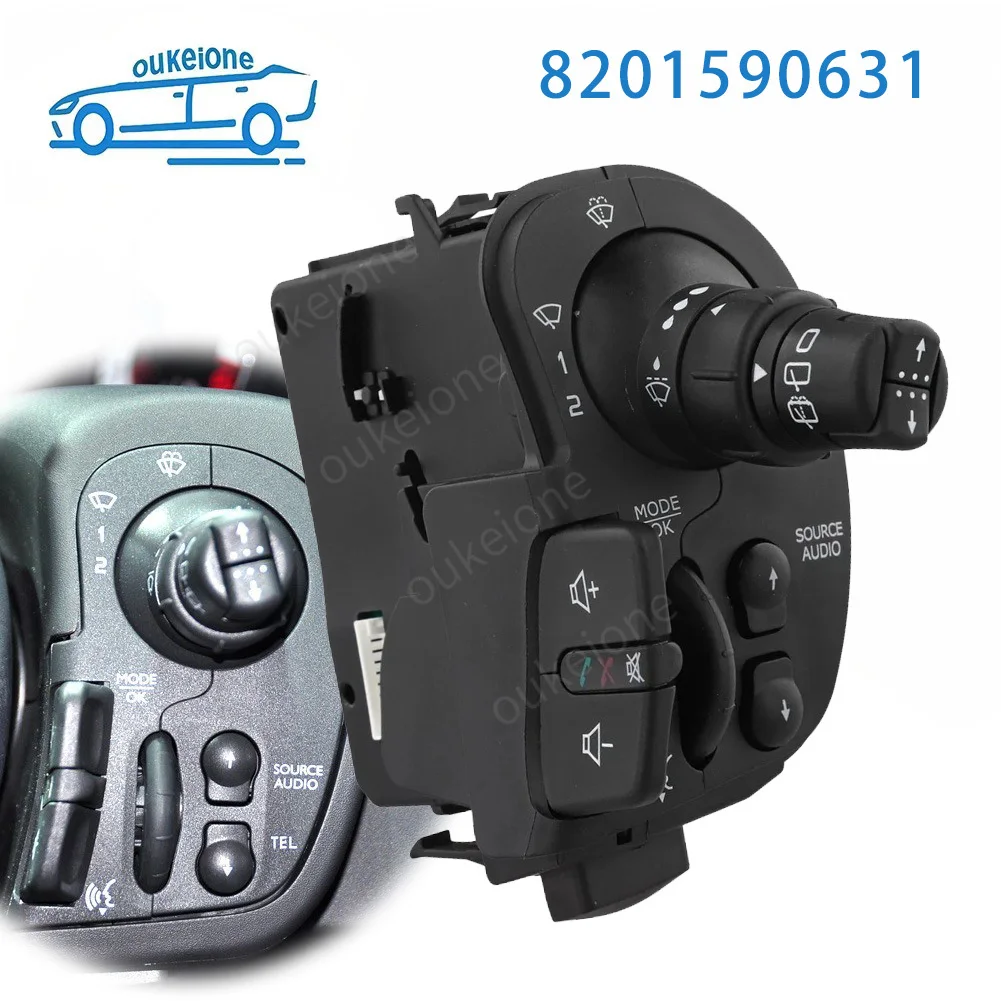 Для RENAULT CLIO 3 III 2005-2010, MODUS, KANGOO: Комбинированный переключатель фар, радио и стеклоочистителей 8201590631