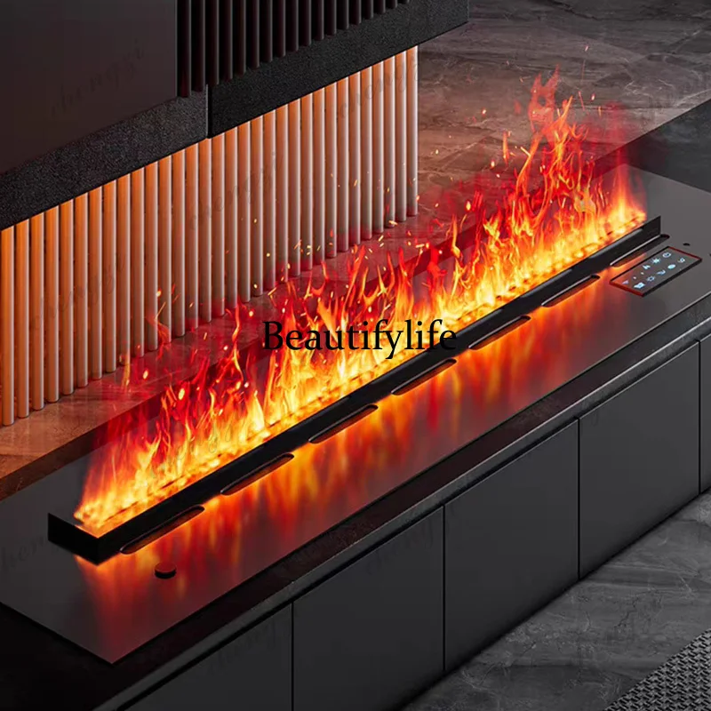 Dimmable Flame 3D Mist Fireplace Smart APP Remote for Living Room Bedroom Atmosphere Heating Decor