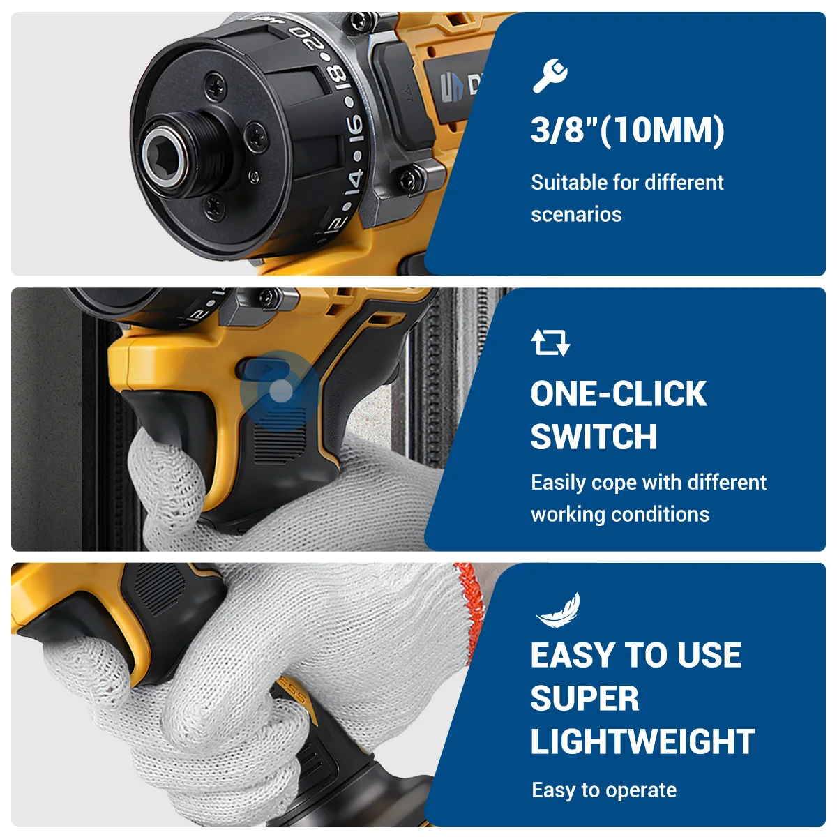 Drillpro 280N.m مفك كهربائي بدون فرش 2 سرعات أداة إصلاح مفك مسامير كهربائي أداة السلطة لبطارية ديوالت 20 فولت