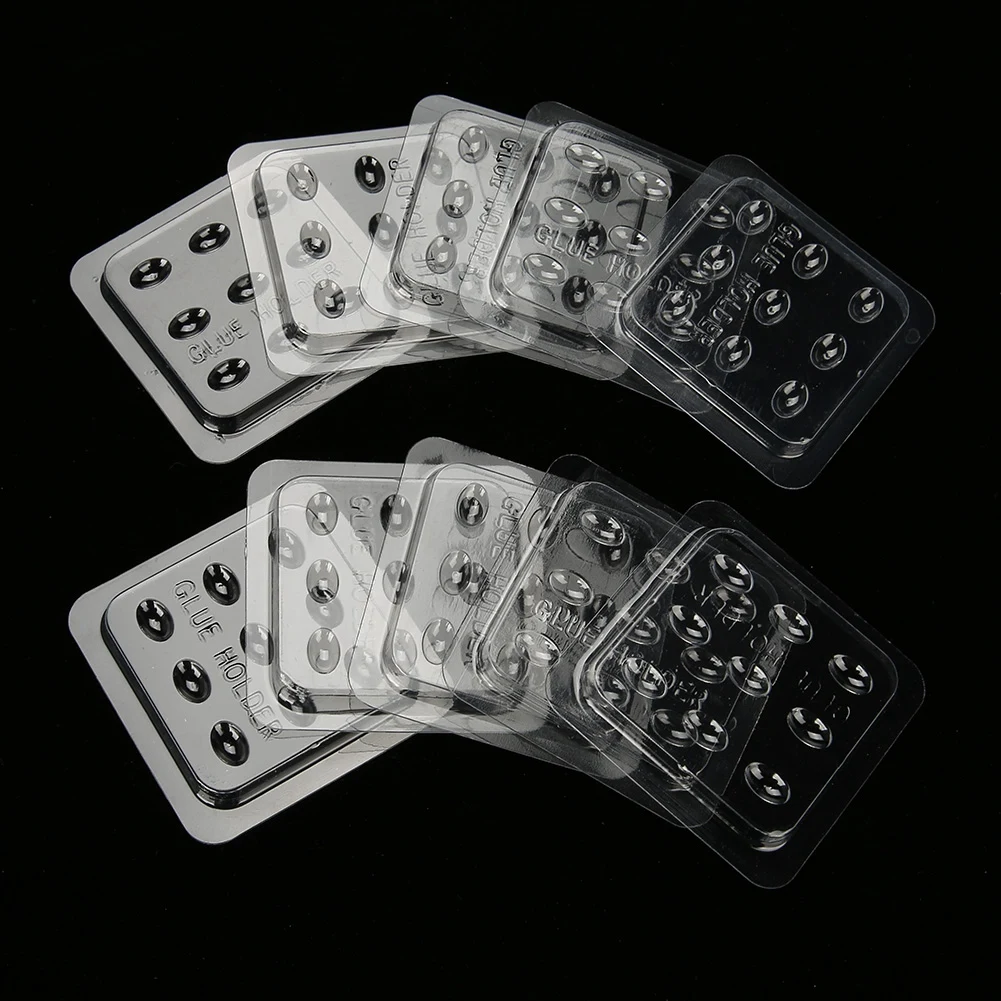 속눈썹 연장 도구 속눈썹 글루 홀더 플라스틱 인조 속눈썹 글루 가스켓 속눈썹 연장 홀더 접착 팔레트