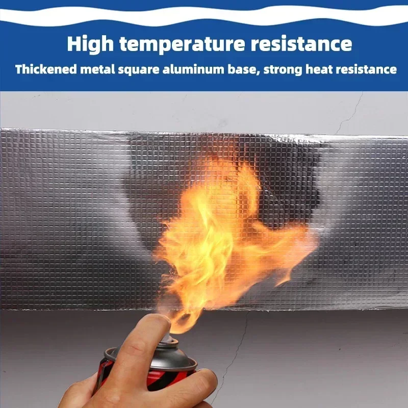 Strong Waterproof Tape Anti Leakage Aluminum Foil Adhesive Butyl Seal Tapes Temperature Resistant Water Proof Patch Crack Repair