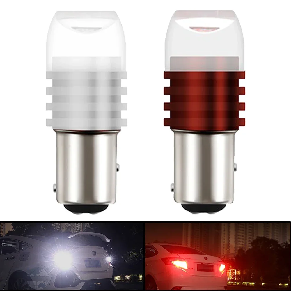 1156 BA15S P21W 1157 BAY15D Red Flash Strobe Lamp Parking Reverse LED Trunk Bulb Car Brake Turn Signal Tail Flashing Light Modif